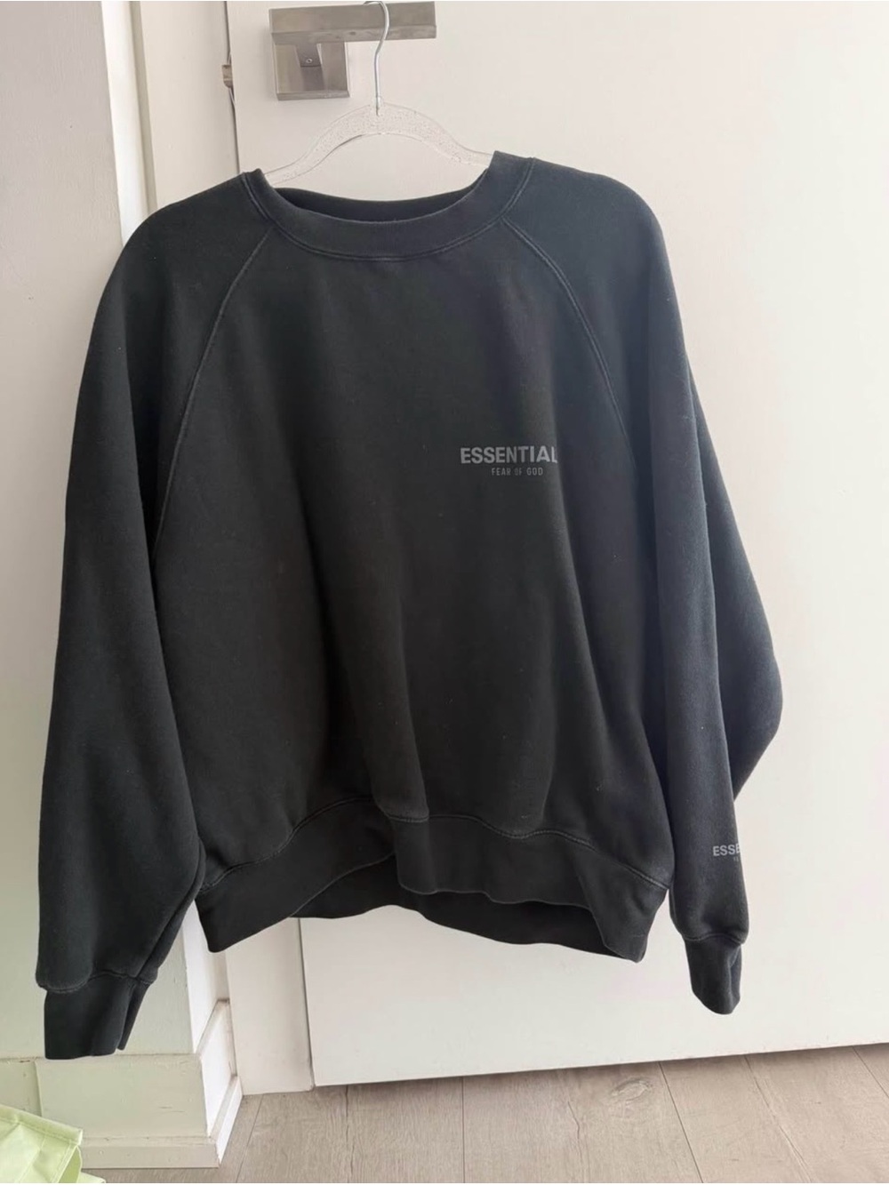 Fear of God Essentials Black Crewneck Sweatshirt
